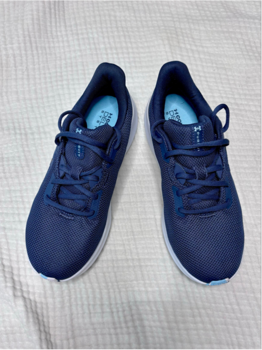 Women's Under Armour Charged + Athletic Shoes Blue Light Blue size 9